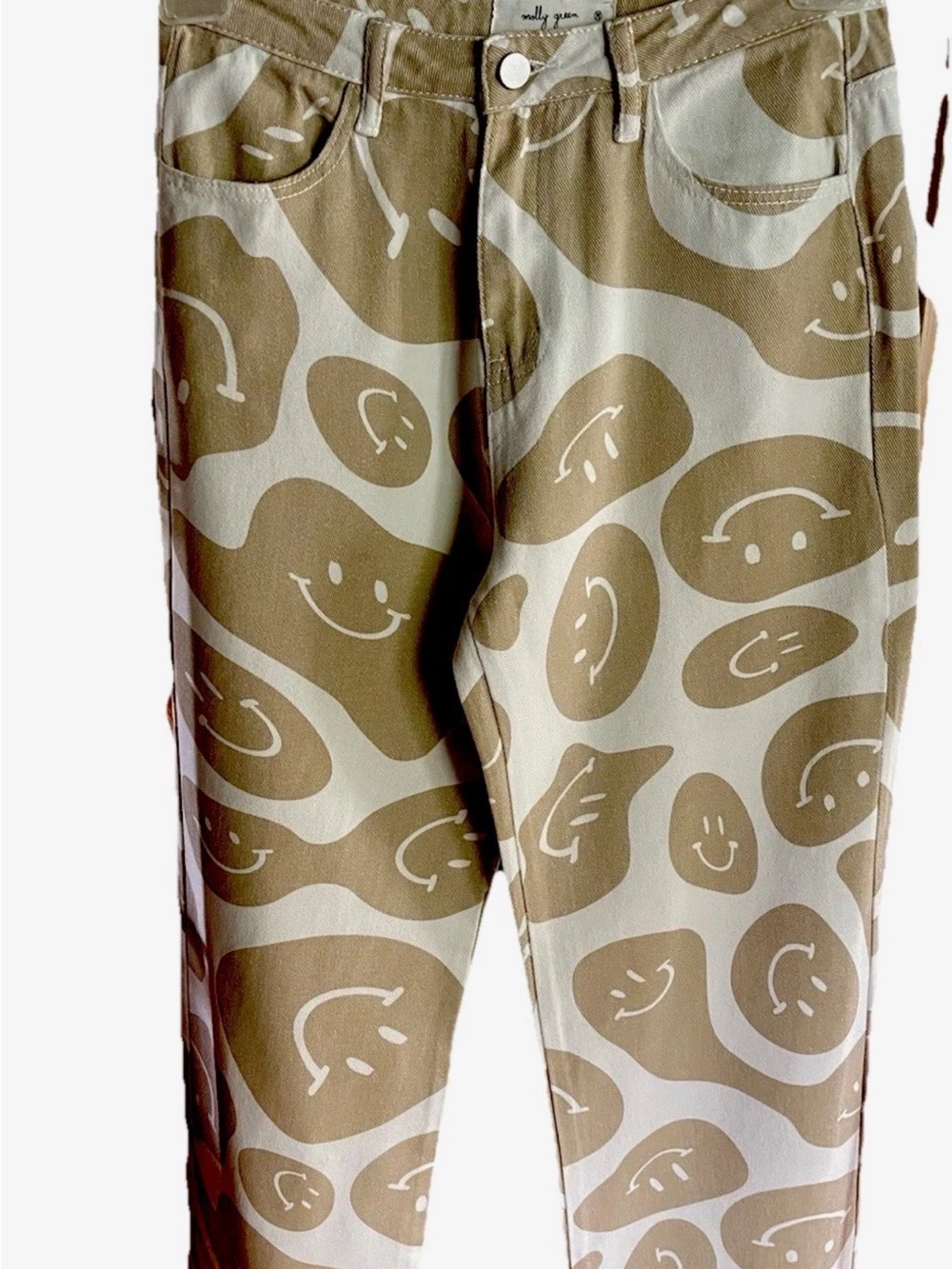 Molly Green Light Beige Denim Jeans